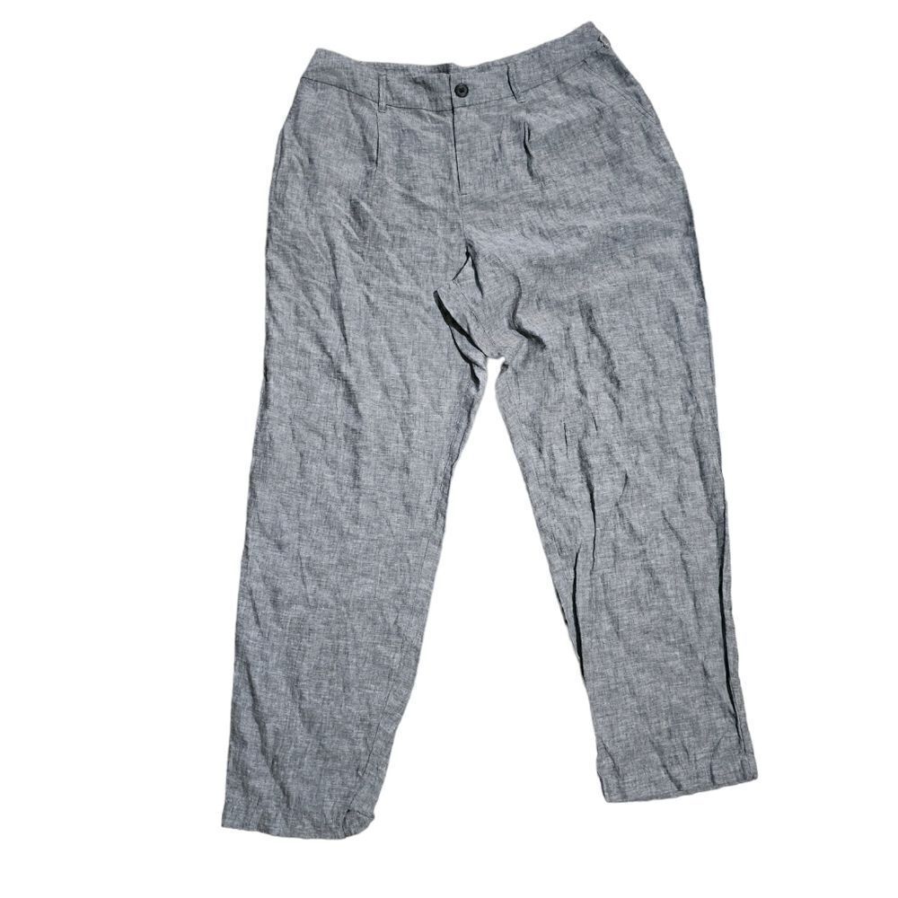 Women's High‎ Rise Pleat Front Straight Leg Ankle Pants Size 12